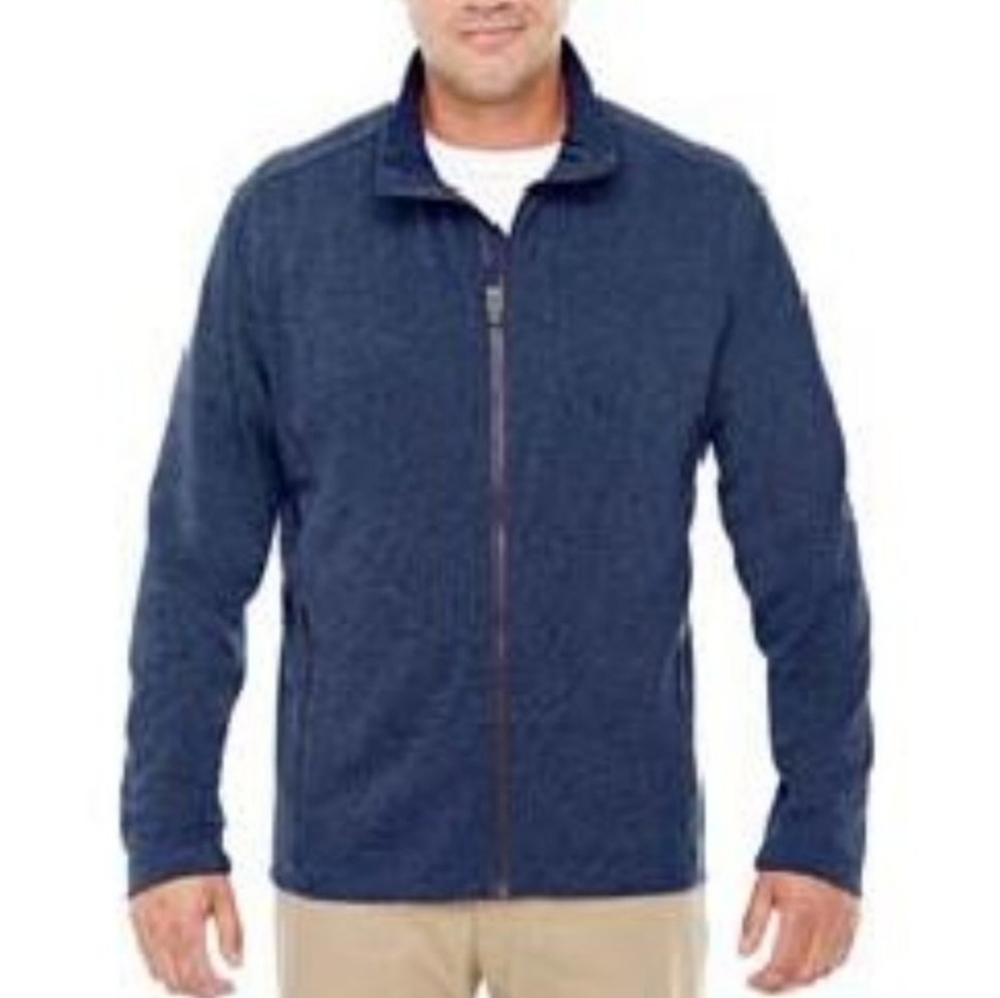 NEW! Devon & Jones Navy Herringbone Lightweight Full Zip Jacket